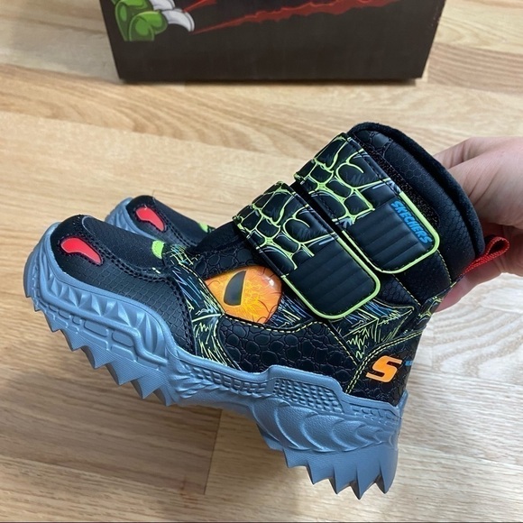 Skechers Skech-Sauras Light Up Sneaker Boots Water Repellant NEW 11 12 13 - Picture 6 of 7